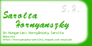 sarolta hornyanszky business card