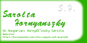 sarolta hornyanszky business card